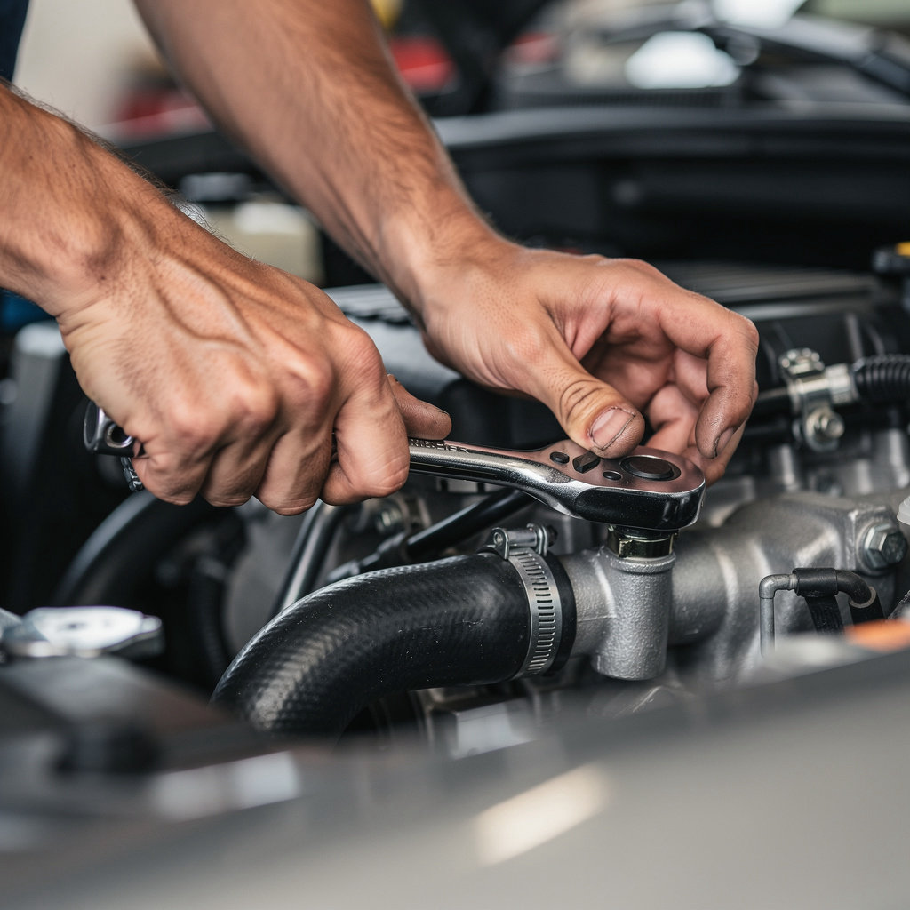 Simply Automotive technician performing expert radiator repair and general auto services in Goleta, CA
